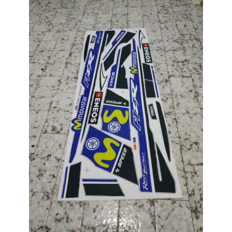 Striping lis sticker yamaha fiz r movistar biru
