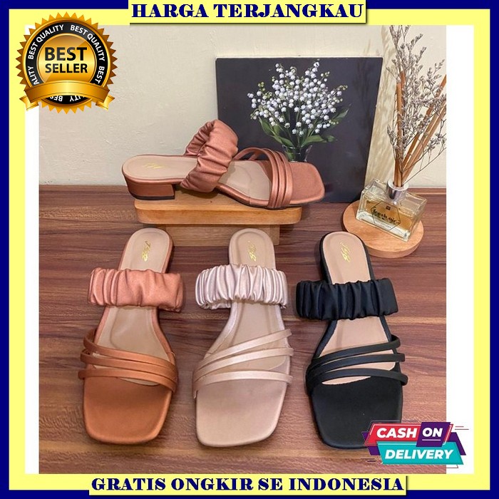 Sandal Pesta High Heels Tali Lilit Panjang Sendal Selop Kondangan Hail Hils Wisuda Gladiator Gliter 