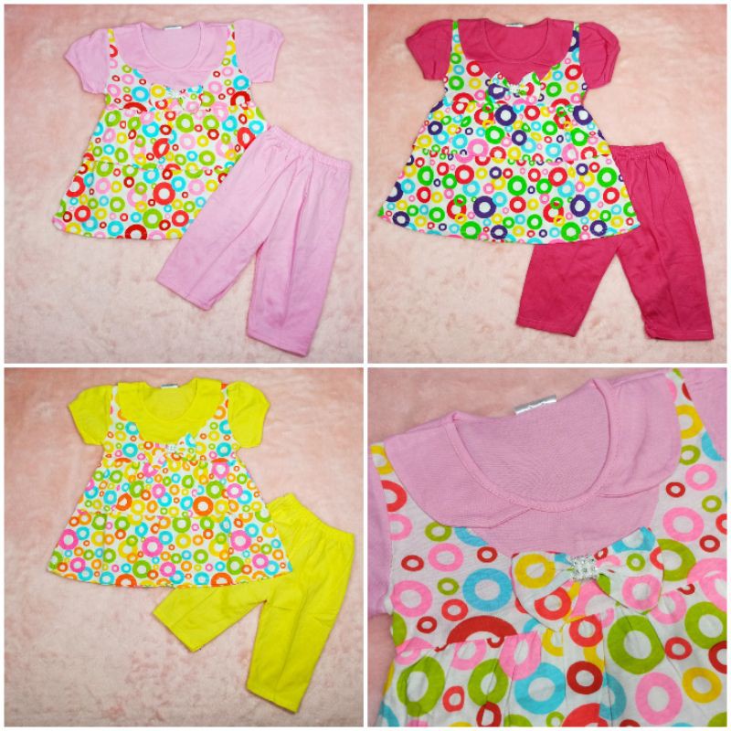 Ss#1013 Setelan Anak Perempuan size 1-2tahun / Baju Setelan Anak Lucu / Pakaian Anak Cewek