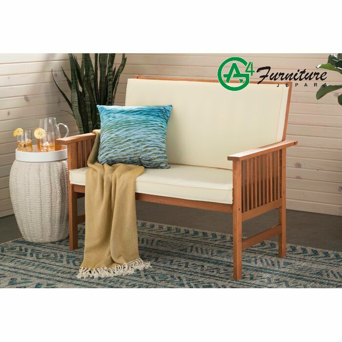 Kursi Taman Minimalis Arianna Kayu Jati