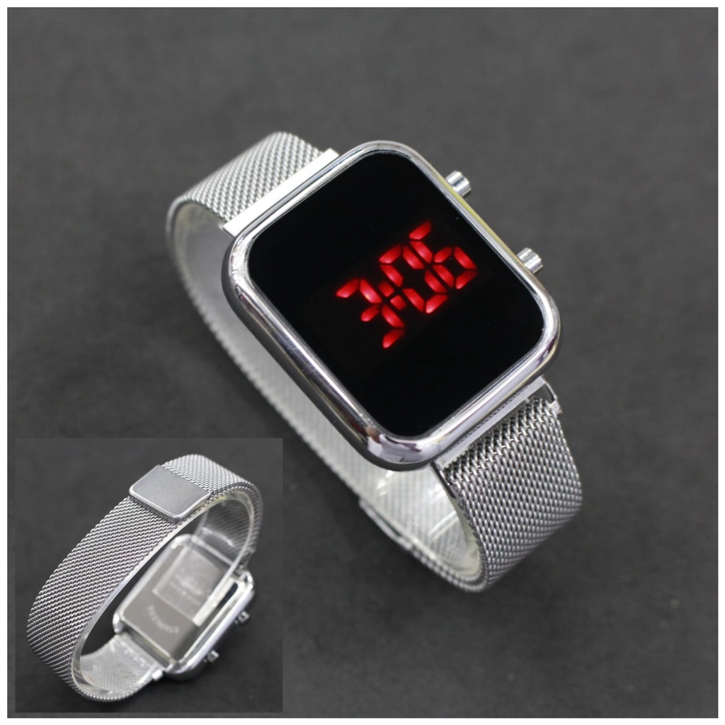 JAM TANGAN WANITA TERBARU LEDWATCH MAGNET TOP QUALITY/ JAM TANGAN LED WATCH MAGNET STRAP MAGNETIC /LEDWATCH TERLARIS DAN TERBARU