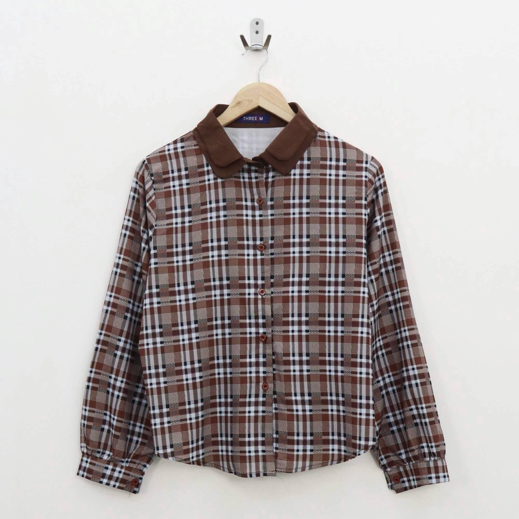 Nome plaid hem top - Thejanclothes