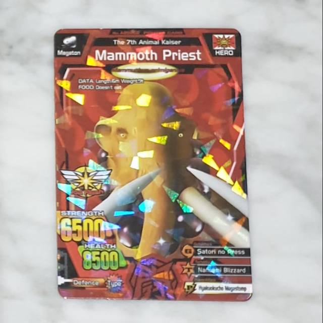  Mainan  kartu animal kaiser mammoth priest Shopee Indonesia