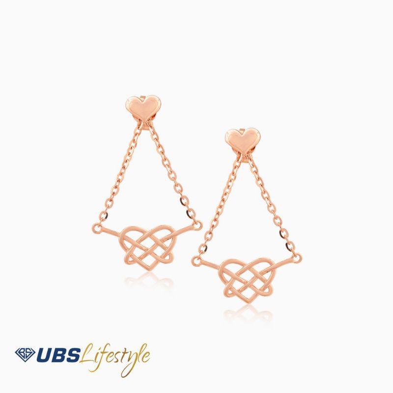ANTING EMAS UBS IKATAN CINTA - 375 ROSE GOLD - KWR1270