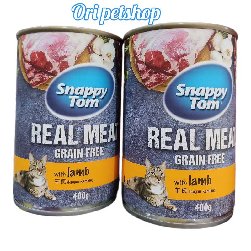 makanan kucing snappy tom kaleng 400gr wet food snappy tom kaleng 400gr - LAMB