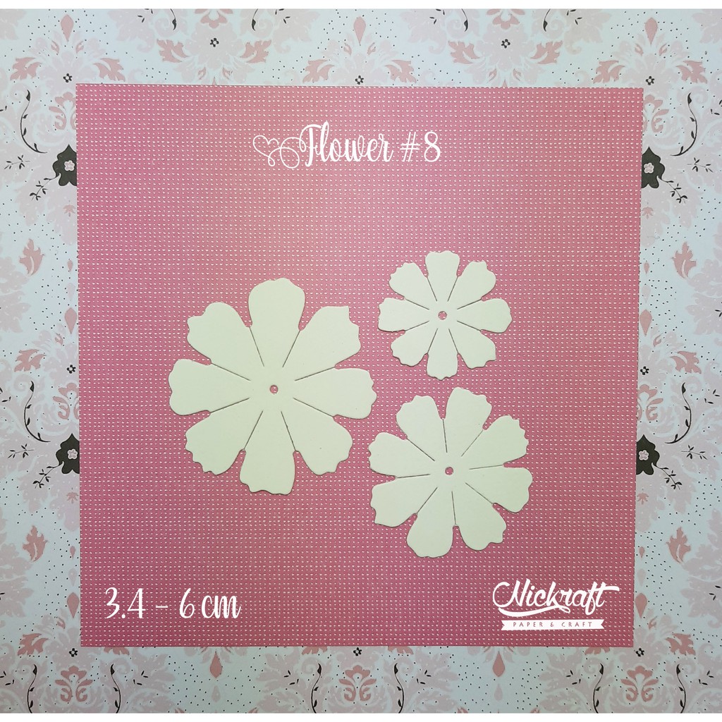 

FLOWER #8 - Bahan Scrapbook Bunga Kertas