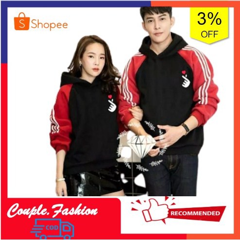 Sweater Couple Terbaru Lengan Panjang Pasangan Sayap LP Wings Hitam Couple Sweater Hoodie Casbow