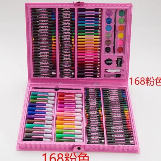 

Crayon Anak Set Isi 208 & 168 /Alat Lukis Anak Set Pensil Warna Crayon