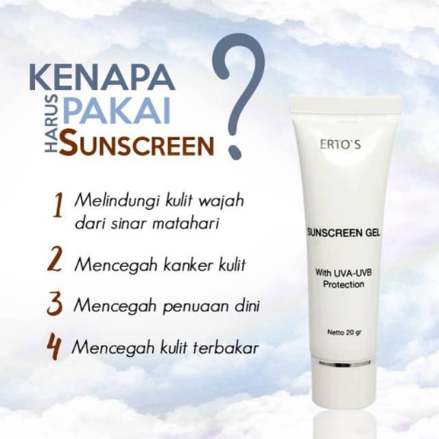 [ORI] Sunscreen Gel dengan UVA UVB Protection Melindungi Kulit Wajah Dari Efek Buruk Sinar Matahari - BPOM 20 Gram