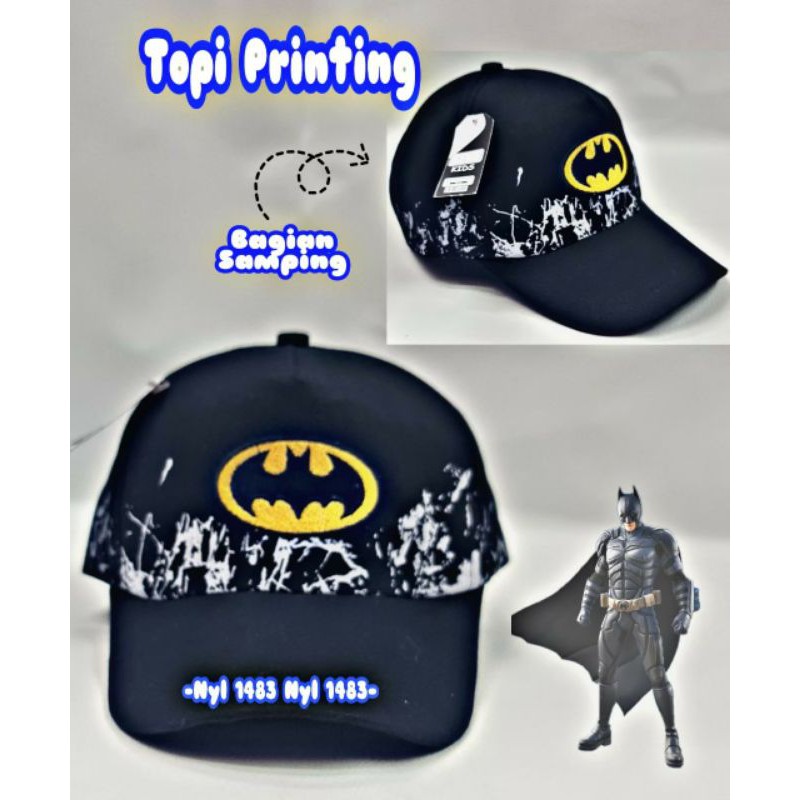 TOPI ANAK LAKI LAKI TERBARU GAMBAR KARTUN SUPERHERO TOPI ANAK LAKI LAKI MOTIF BATMAN TERMURAH