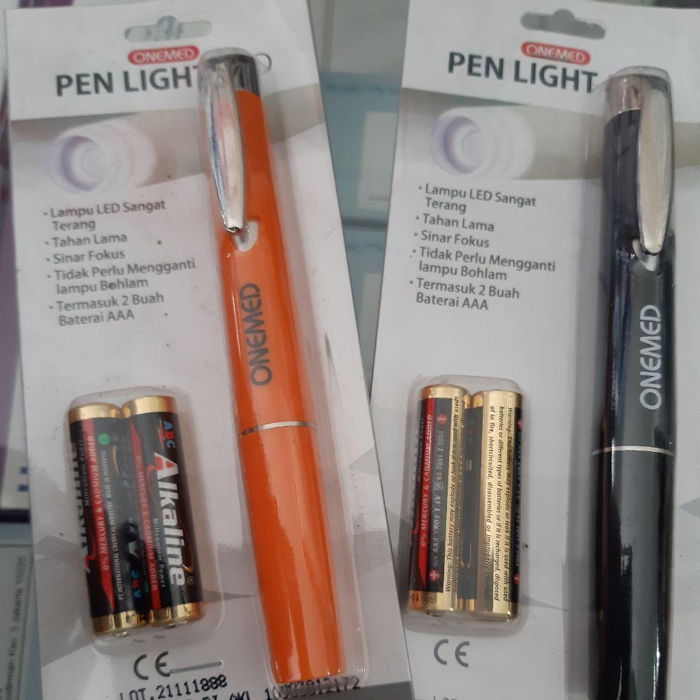 Penlight LED OneMed Senter Mulut Pen Light Senter Medis Gratis Batrai