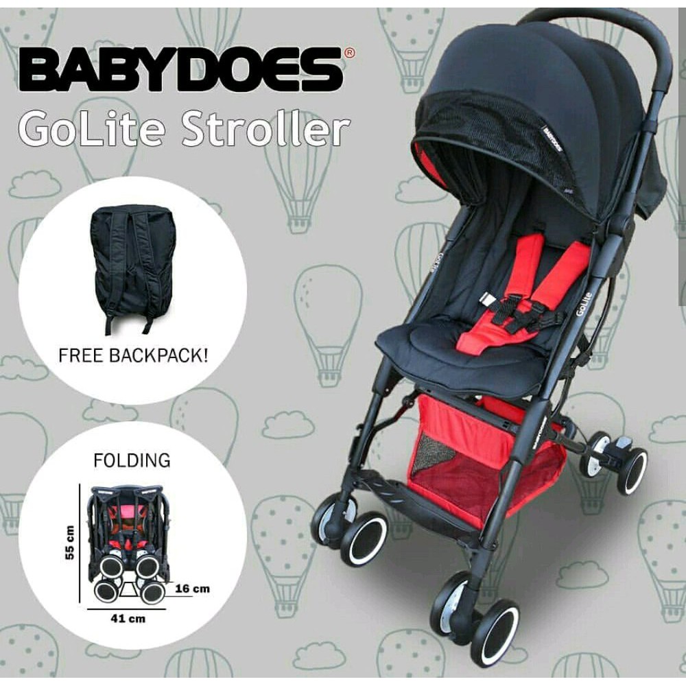 stroller bayi babydoes golite cabin size kereta dorong bayi