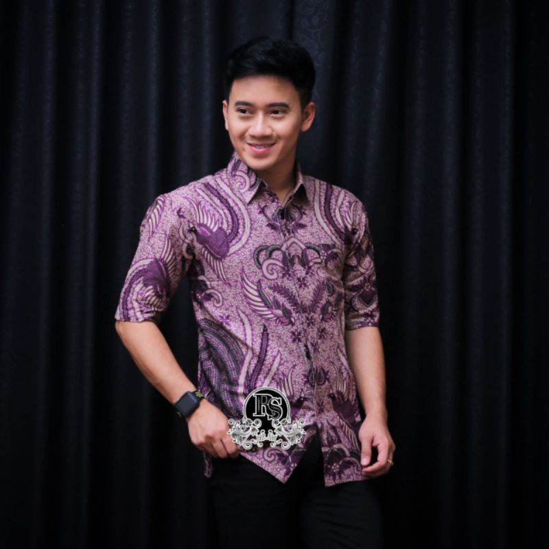 BAJU BATIK PRIA ABADI BATIK KEMEJA BATIK PRIA LENGAN PENDEK SIZE M L XL[GB]