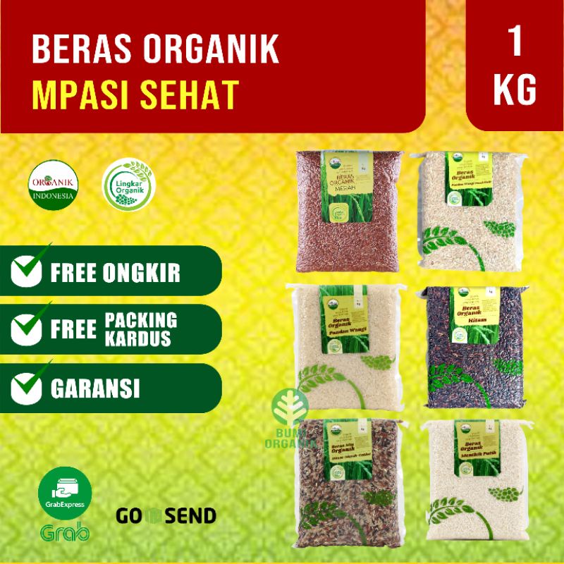 

Beras Organik MPASI Sehat Mix Wholegrain, Merah, Hitam, Coklat, Pandan Wangi, Menthik Putih