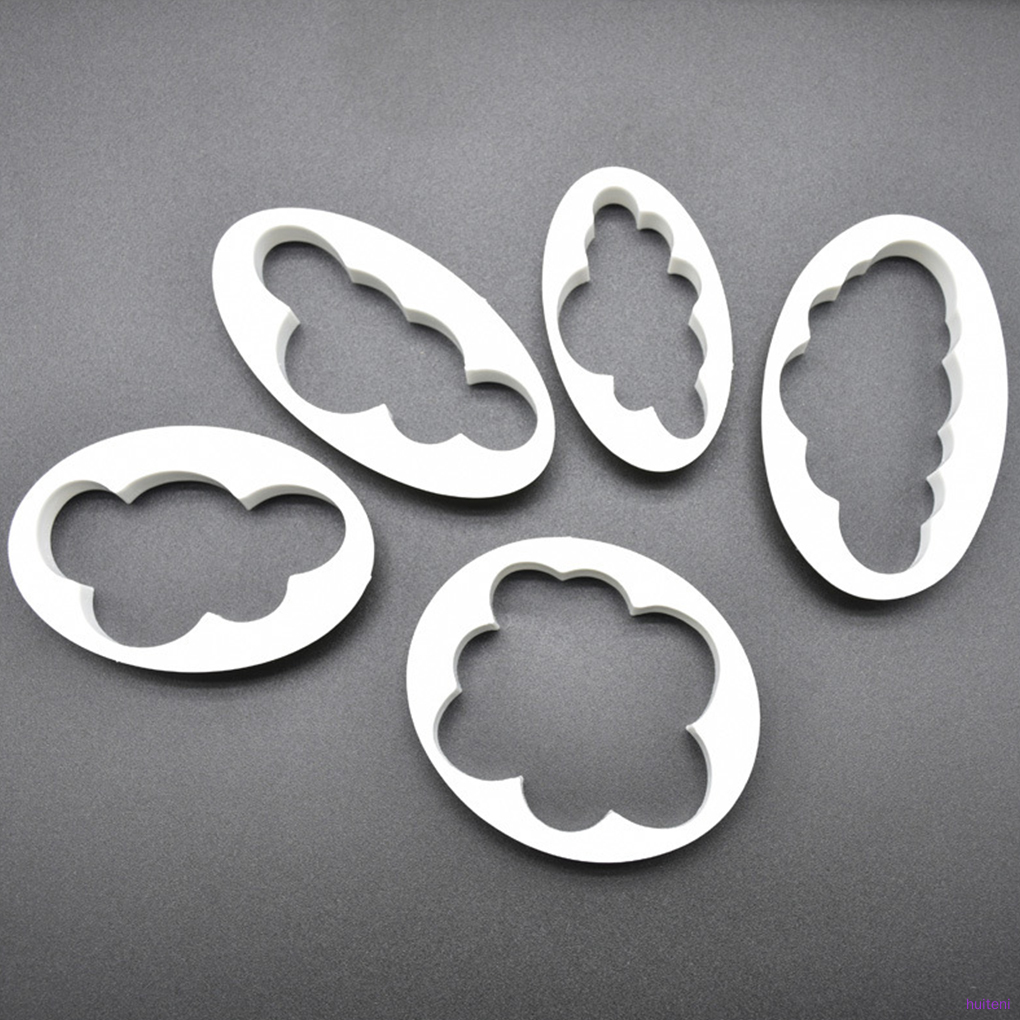 5pcs Baking Molds Cloud Shape Fondant Moulds Silicone DIY Cake Decoration Cookie Kitchen Accessory  huiteni