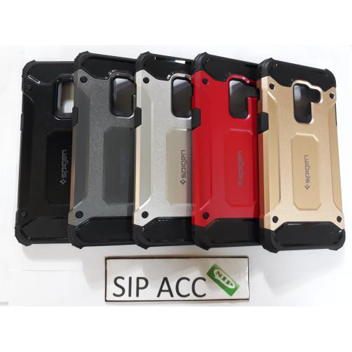 Super Sale Case Spigen Iron Samsung Galaxy A8 plus 2018 Ready Stock