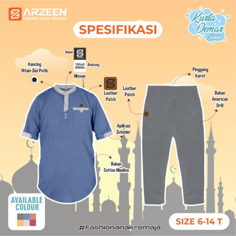 Afsheenastore Koko oemar By Arzeen / Koko Anak 6-14T