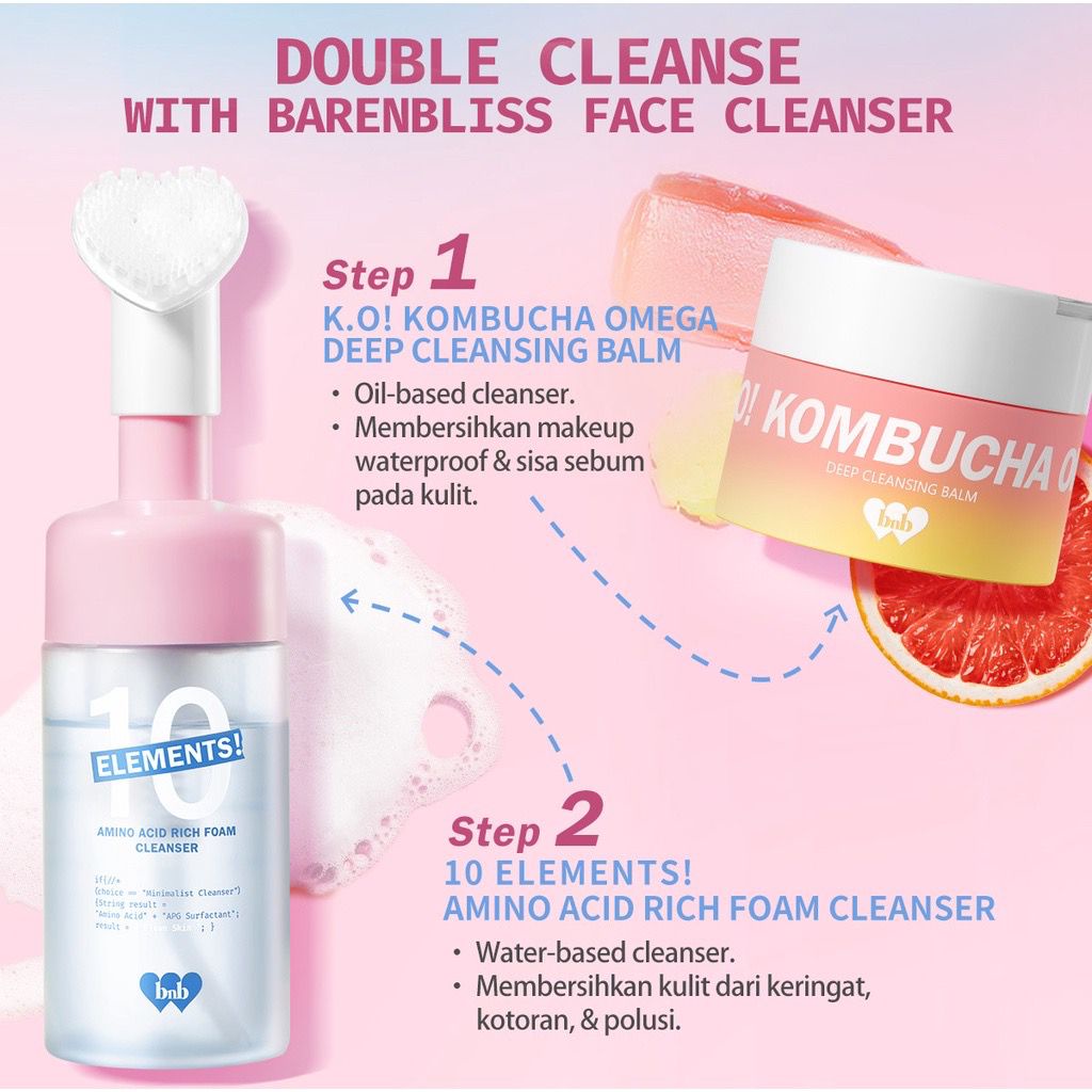 BPOM BNB Barenbliss 10 Elements! Amino Acid Rich Foam Cleanser - Sabun Cuci Muka Low pH Skin Barrier Protection Facial Wash