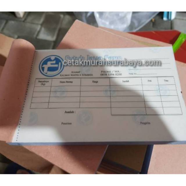 

PROMO CETAK Nota/Surat Jalan/Faktur Rangkap 2 Carbonless/tanpa karbon