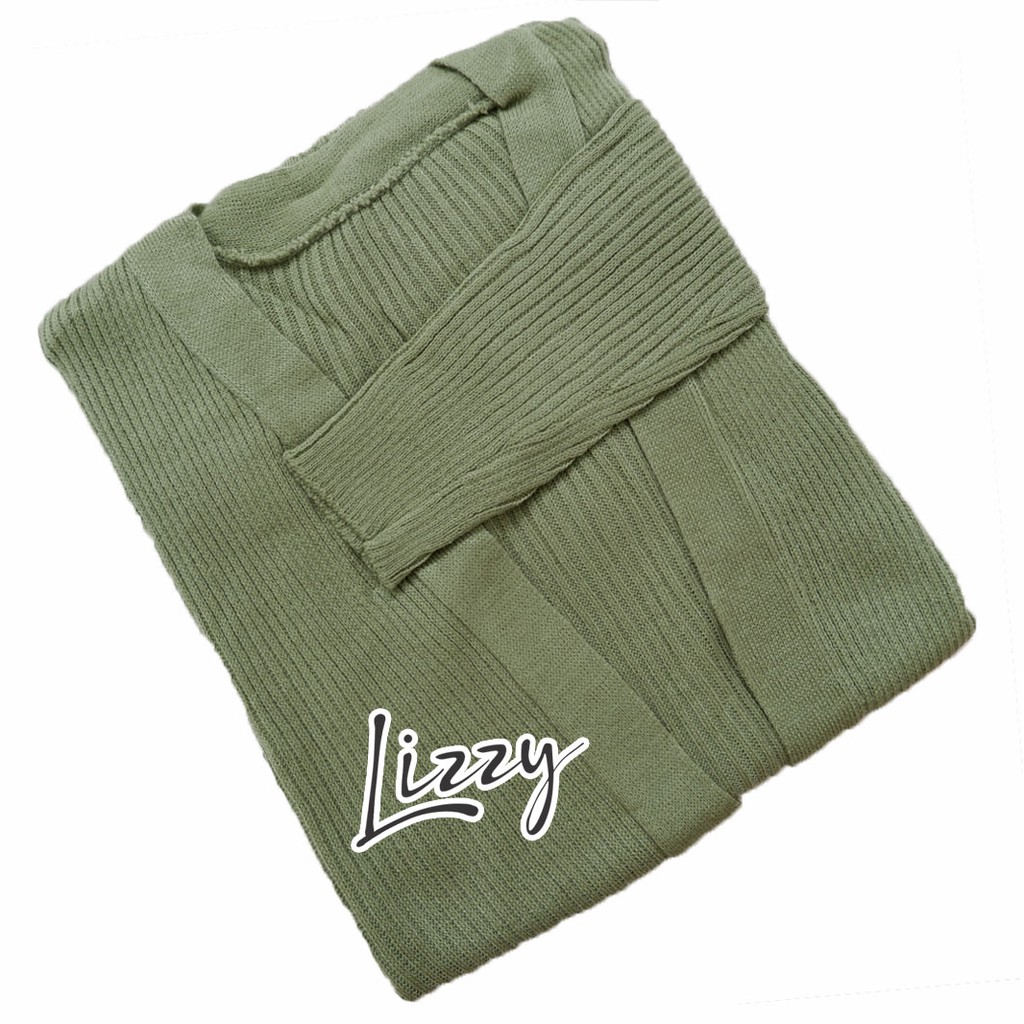Lizzy - LONG CARDIGAN BELLE PREMIUM-MATCHA