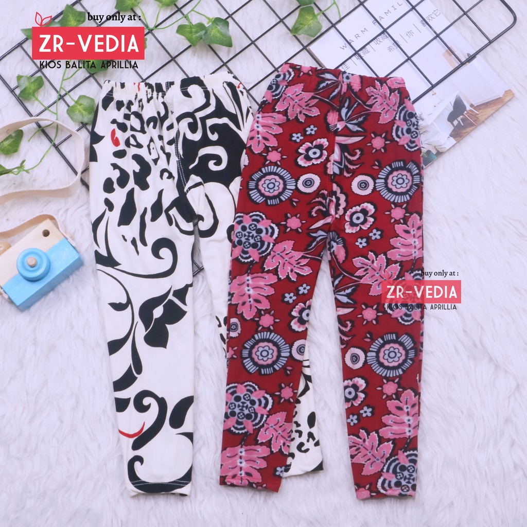 Legging Carlissa uk 3-4 Tahun / Leging Anak Perempuan Celana Panjang Motif Murah Ketat Adem Grosir