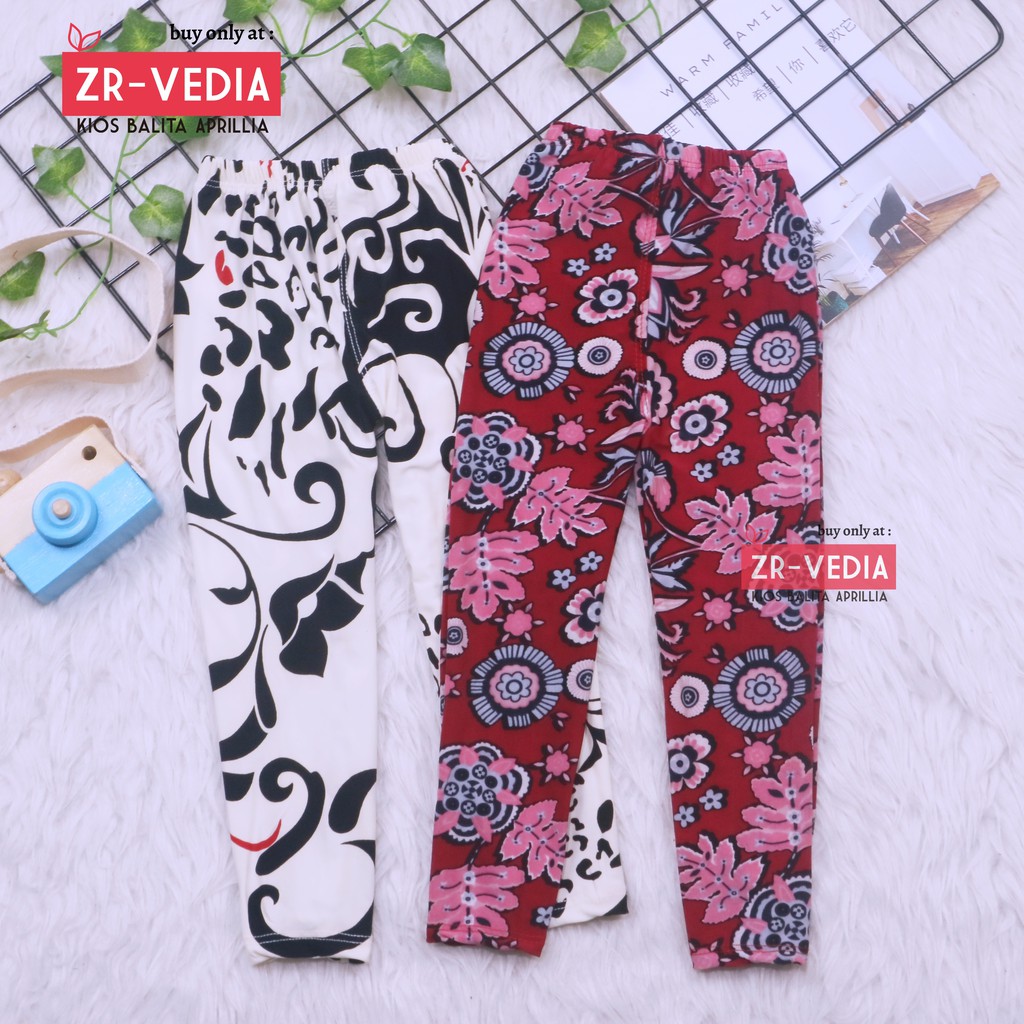 Legging Carlissa uk 3-4 Tahun / Leging Anak Perempuan Celana Panjang Motif Murah Ketat Adem Grosir