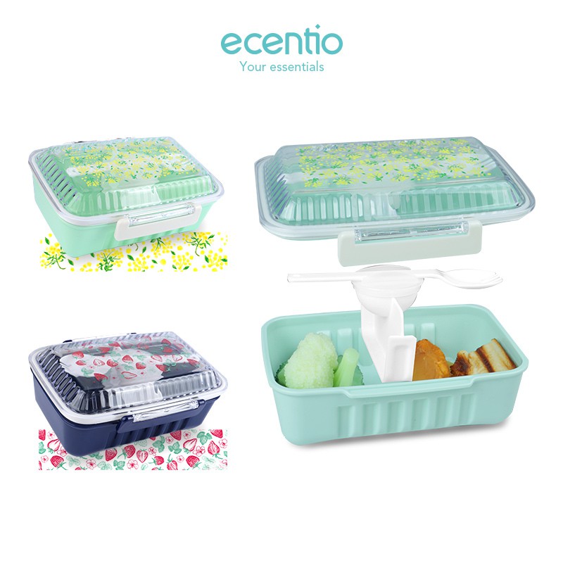 

Ecentio 800ML bento dengan bumbu kotak makan dengan tempat makan /Lunch Box/Kotak Bekal BPA FREE