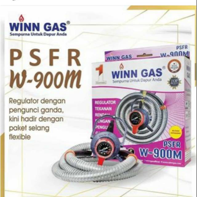 Regulator Meter Plus Selang Winn Gas PSFR W 900 M REGULATOR LPG