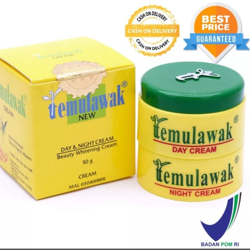 [LUSINAN] CREAM TEMULAWAK SIANG MALAM SEGEL 100% ORIGINAL