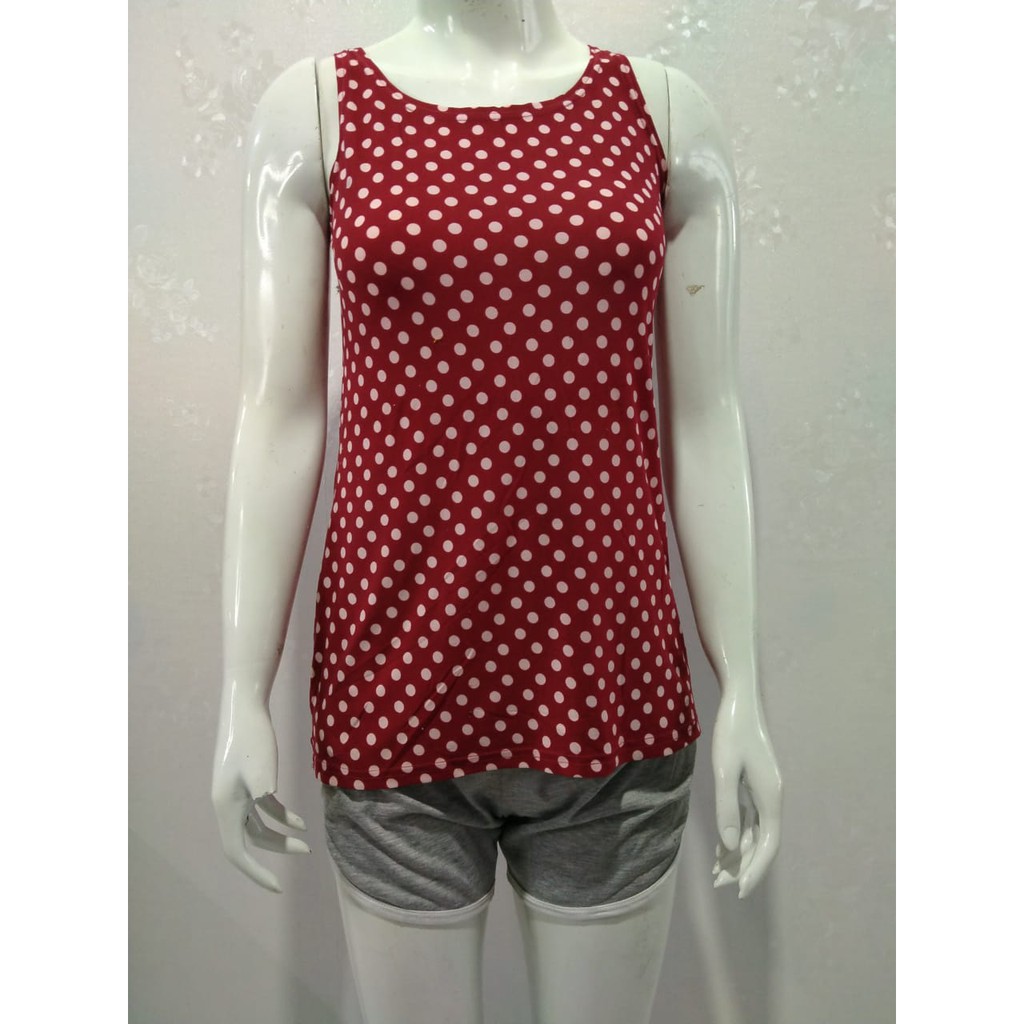 SALE !!! SINGLET  SALUR // POLOS // MOTIF / TANK TOP WANITA TERLARIS TERMURAH // BISA COD // CELLINE-8