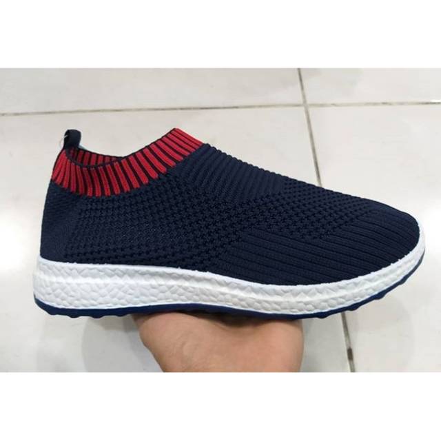 Sepatu Record Original Asli 100% Navy Biru Dongker Sneakers Running Fitnes Kerja Kuliah Wanita Murah