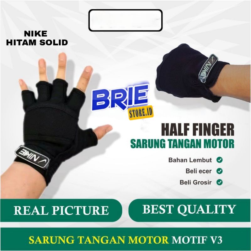 Sarung Tangan Luar Sepeda Motor Off-Road Setengah Jari Sarung Tangan Pria Super Elastis gym half finget muncak musim dingin