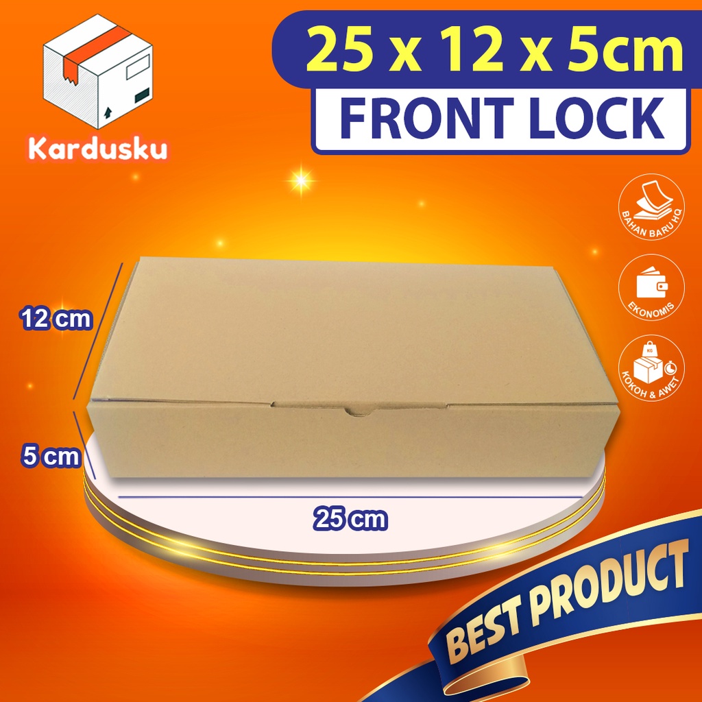 

Kardus Dus uk 25x12x5 cm (ECER) Die Cut Box Kotak Packing Aksesoris Baju Makanan Pizza Hijab Kue