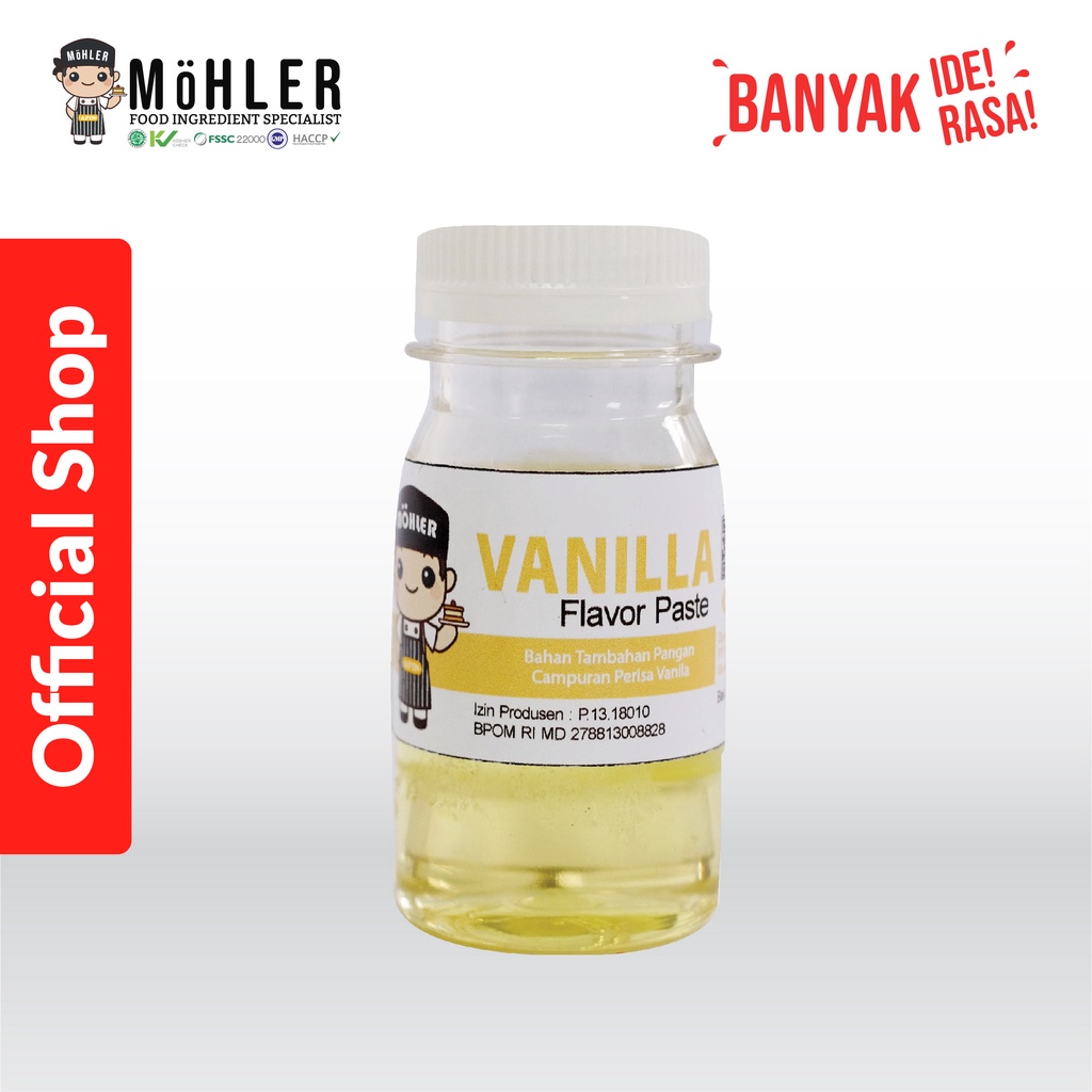 MOHLER Pasta perisa VANILLA (KLIK KOMBO HEMAT UNTUK BELI 1 GRATIS 1)