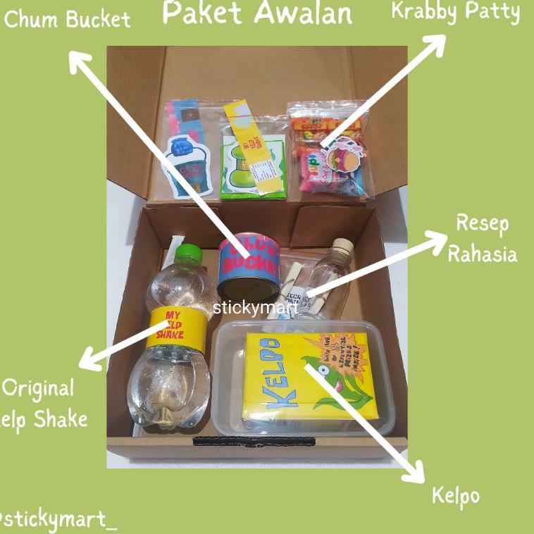 

(Z-IYT ☎>) Paket Spongebob (MAKANAN ASLI + Freebies)||amanah