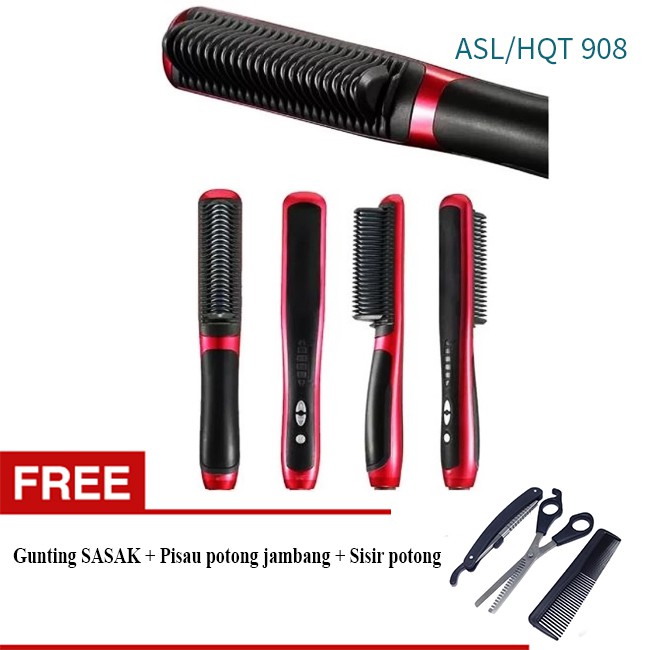 PROMO TERMURAH Catok Sisir Pelurus Rambut Sonar ASL-908 ORIGINAL