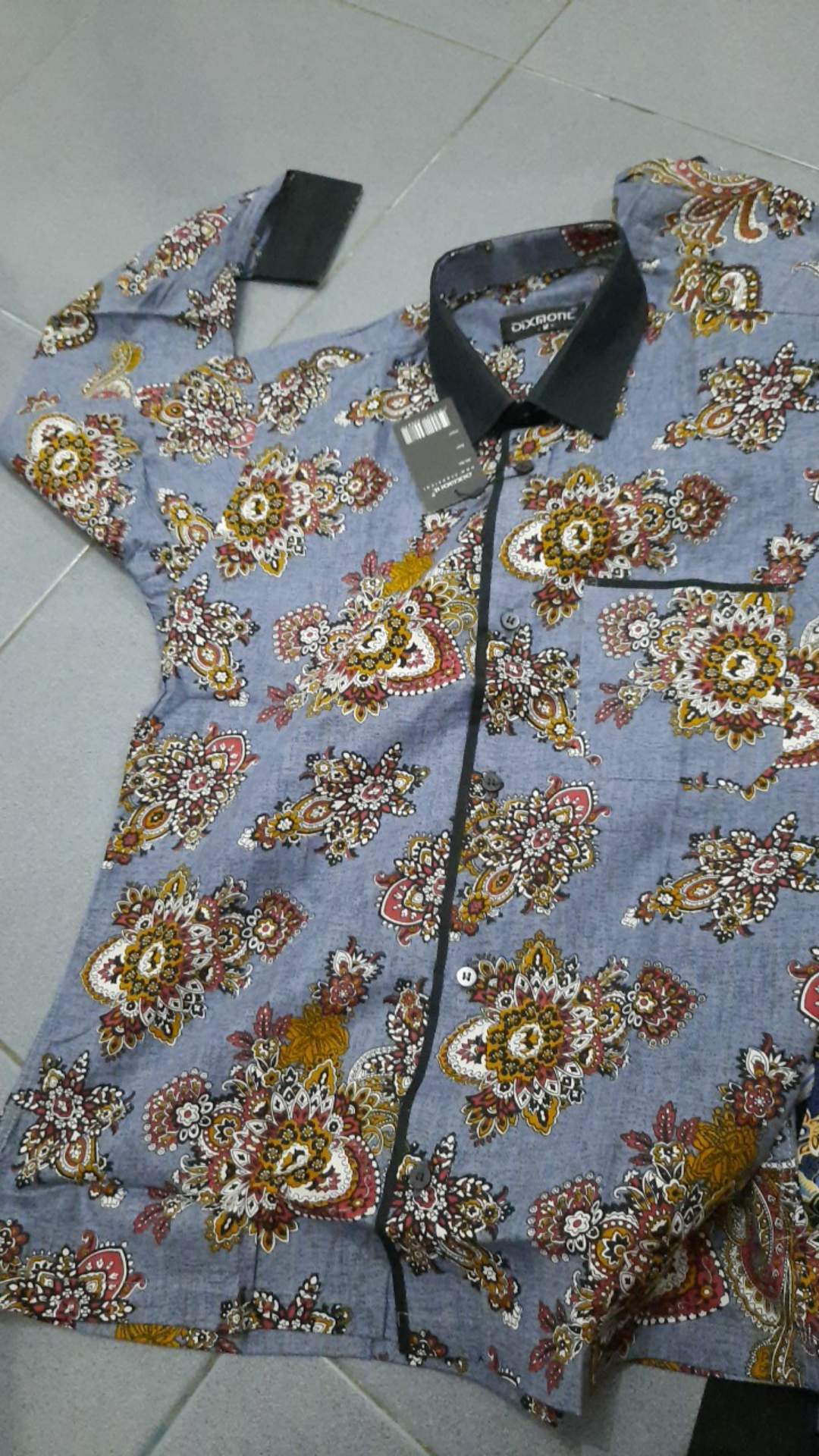 Kemeja Batik Pria Lengan Panjang Bl58 Katun Motif Modern Dixmont Semi Slimfit Premium