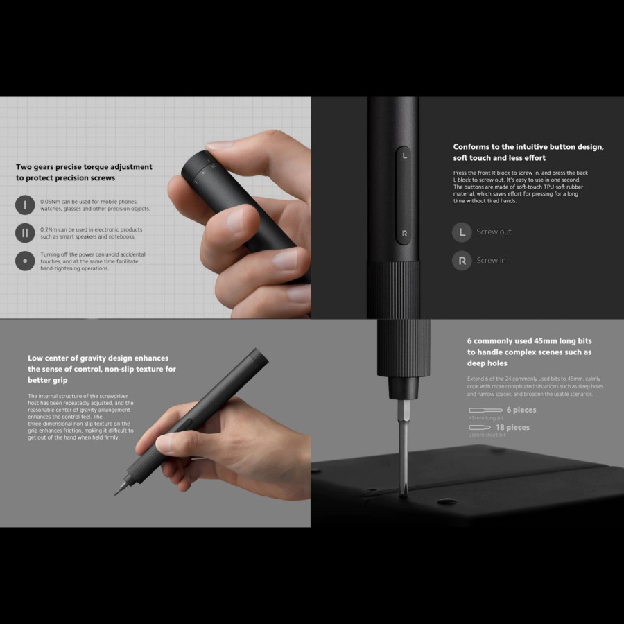Mijia Electric Precision Screwdriver 24in1 - Obeng Elektrik 24 in 1