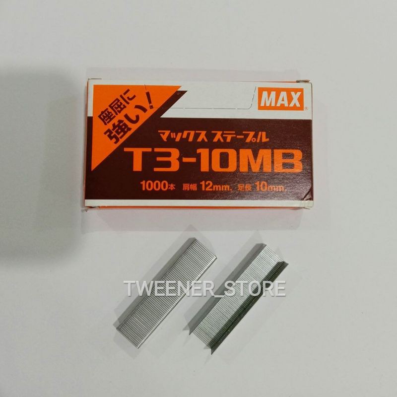 

Max Isi Staples T3-10 MB | Crown Width 12mm | Leg Length 10mm
