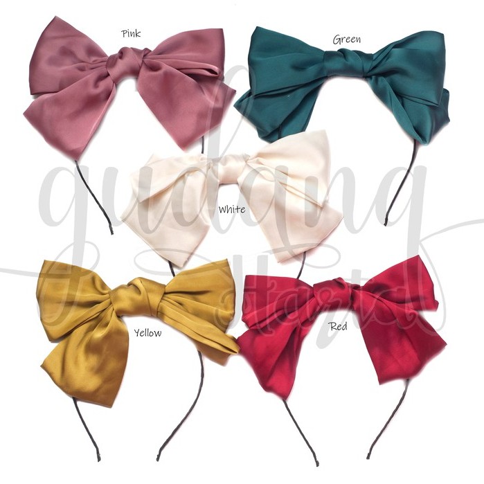 Bando Pita Besar Hairband Big Ribbon Berwarna Bandana Lucu GH 201954