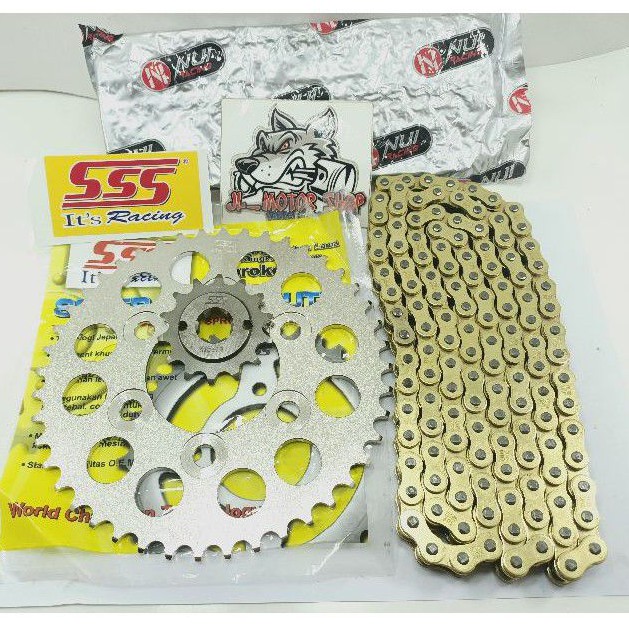 Gir Gear Set - Gearset Sss 415 428 New CBR 150 R - CBR150 R -  CBR150R 2018 2019 2020 Lubang Baut 6