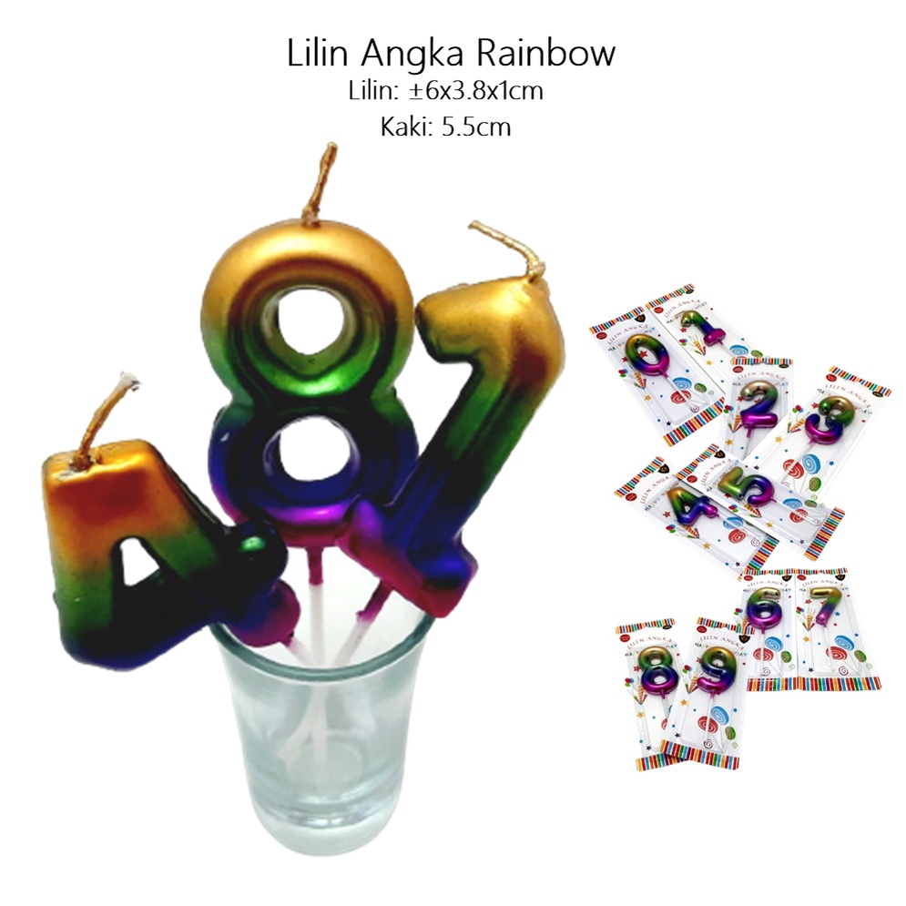 Lilin Angka Rainbow