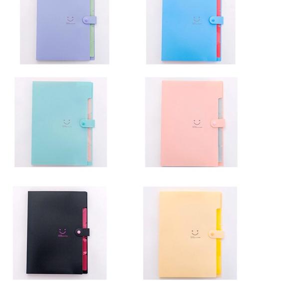 

ナ B 059 ORGANIZER FILE FOLDER 5 SLIDE SMILE | DOCUMEN BAG 5 POCKET | MAP SMILE
