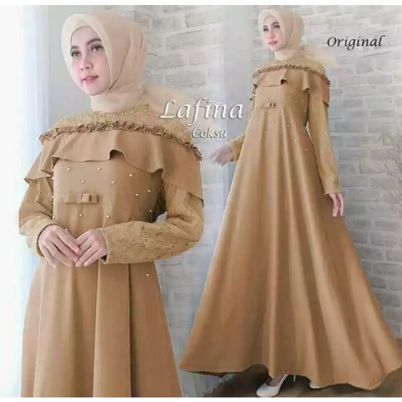 Lavina Dress Wanita Terbaru 2021 / Gamis Terbaru 2021 / Baju Pesta Mewah Elegan 2021 / Gaun Pesta