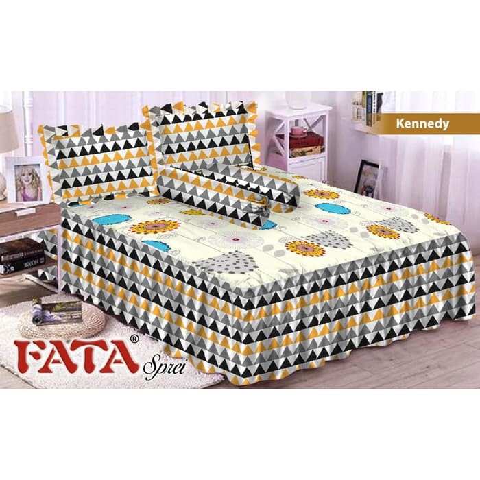 Termurah Sprei Polos Fata Informa Murah /Sprey Polos  VS414 Fata Sprei Rumbai Kennedy Ki