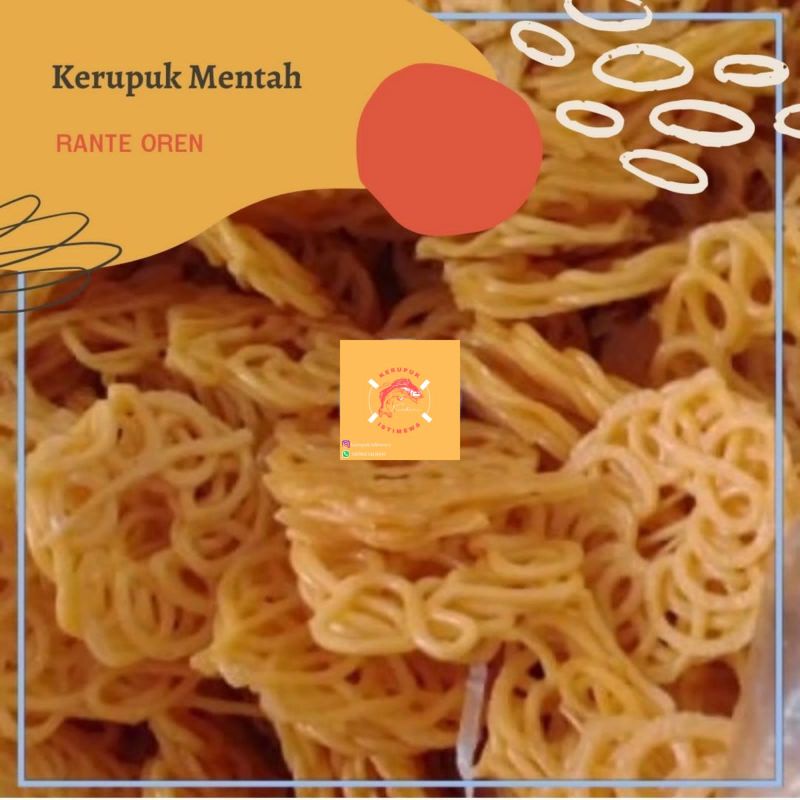 

[ 250 gram ] KERUPUK RANTE ORANGE / KERUPUK GORENG / KERUPUK MENTAH