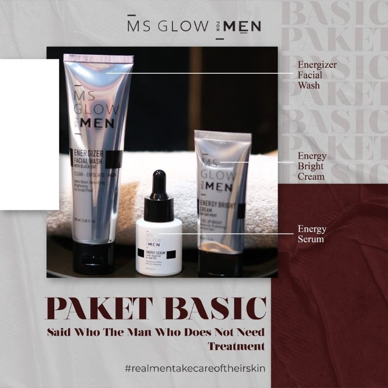 Bisa Cod Ms Glow Men Paket Tanpa Spray Msglow For Men Skincare Cowok Shopee Indonesia