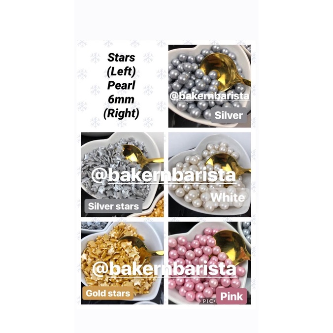 

Sprinkles bintang emas silver / sprinkles star / hiasan kue cupcakes bakernbar99 Kualitas Baik