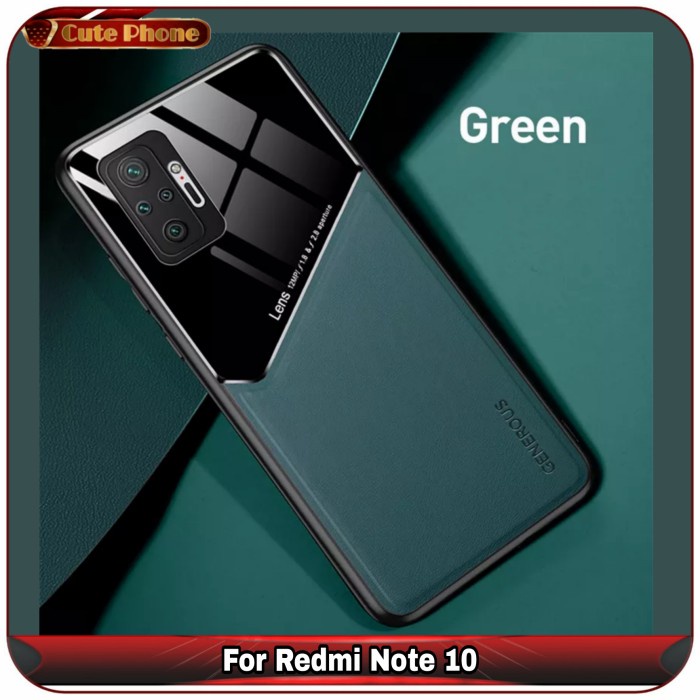 Casing Soft Case Xiaomi Redmi Note 10 10 Pro PU Leather Cross AIORIA