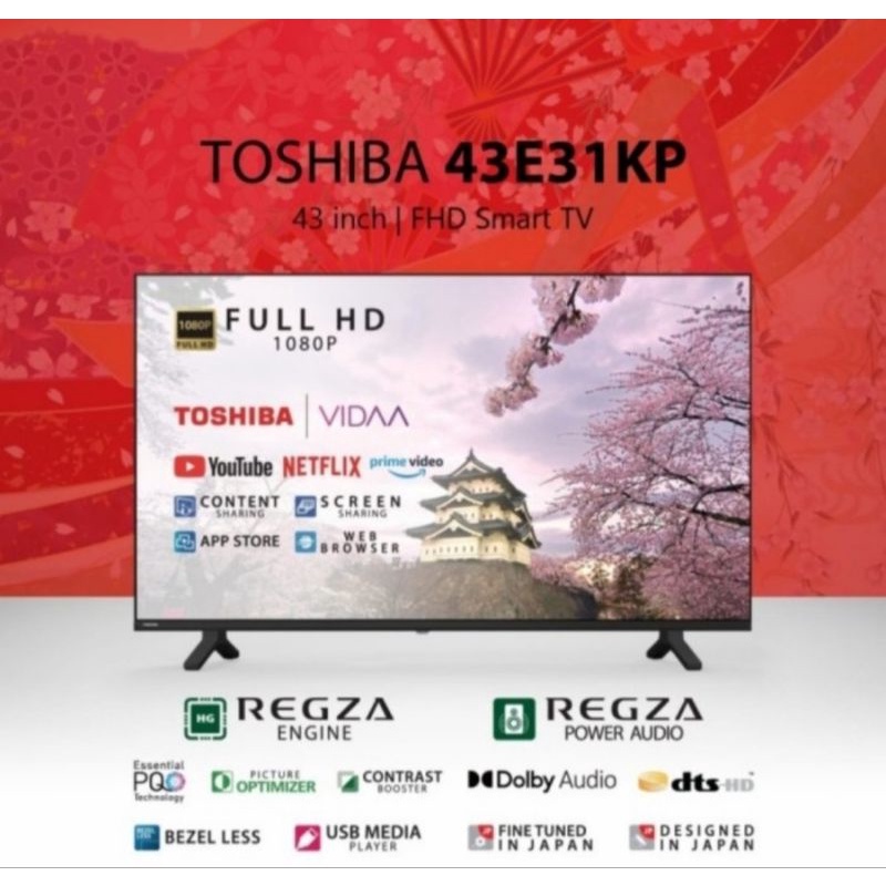 LED Digital Smart FHD TV 43" Toshiba 43E31KP | 43 inch in Android